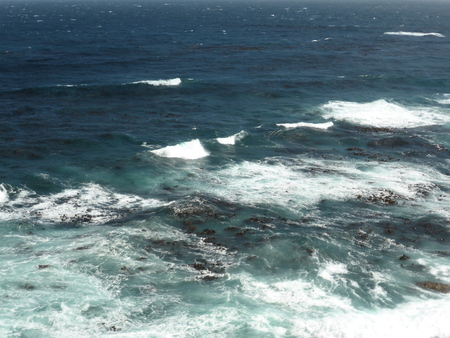 Waves in ocean Splashing Wavesの写真素材