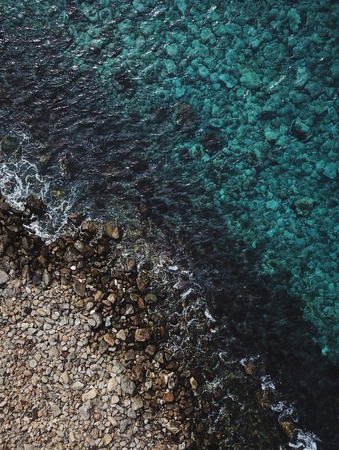 Aerial view of some cliffs in Tenerife, Spainの写真素材