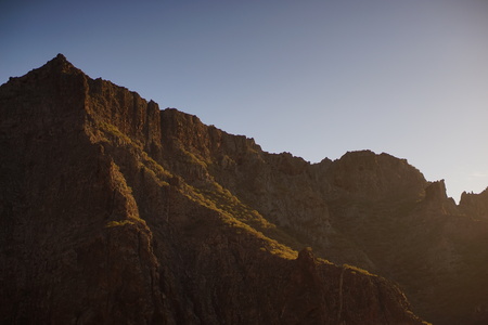 sunset on mountainsの写真素材