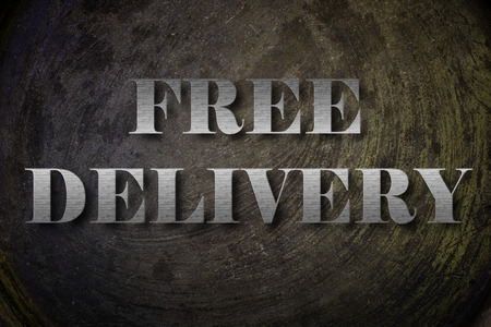 Free Delivery Text on Backgroundの写真素材