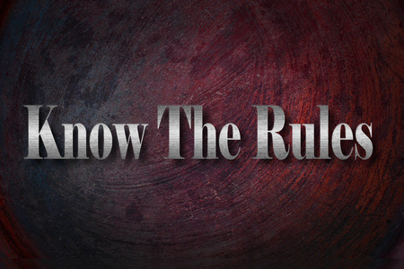 Know The Rules text on backgroundの写真素材