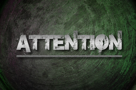 Attention Concept text on background