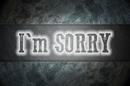 I Am Sorry Concept text on backgroundの写真素材