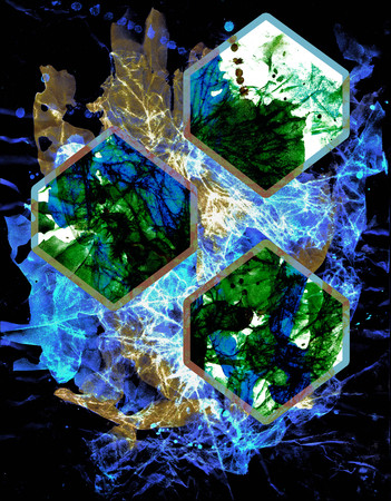 watercoor graphyk science background
