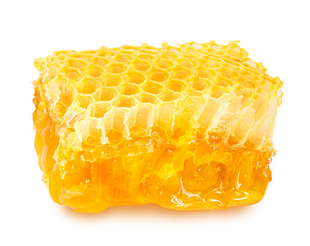 honeycombs isolated on white backgroundの写真素材