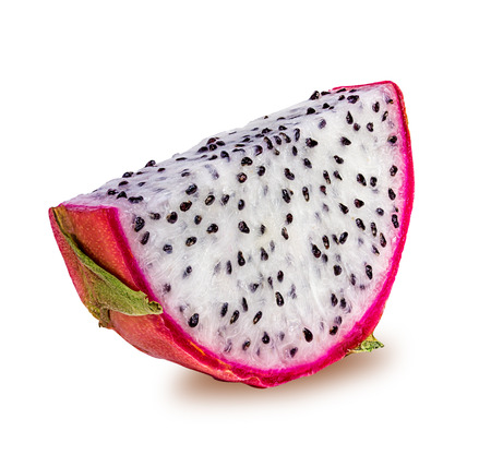dragon fruit isolated on white backgroundの写真素材