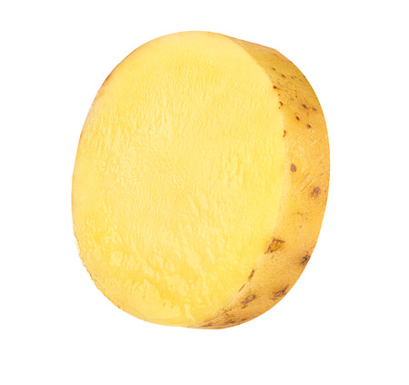 potato isolated on white backgroundの写真素材