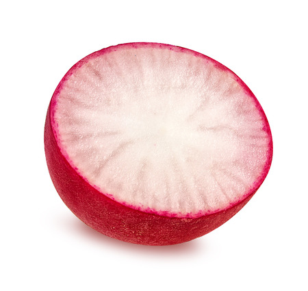 Fresh radishes isolated on white.の写真素材