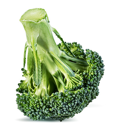 Broccoli isolated on white backgroundの写真素材
