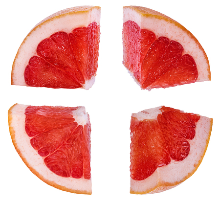 grapefruit isolated on white backgroundの写真素材
