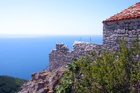 Stone House on the island of Cres on Adriatic Coastの写真素材