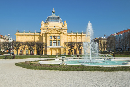 Art pavilion in Zagreb capital of Croatiaのeditorial素材