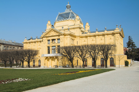 Art pavilion in Zagreb capital of Croatiaのeditorial素材