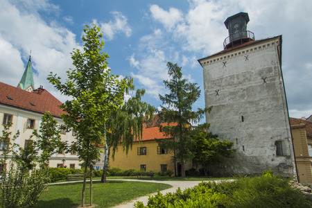 Lotrscak tower on Upper town in Zagreb Croatiaのeditorial素材