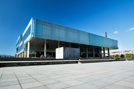 Building of Museum of Contemporary Art in Zagreb Croatiaのeditorial素材
