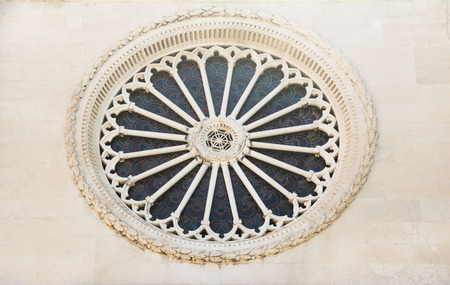 Facade detail of Saint James cathedral in Sibenikのeditorial素材