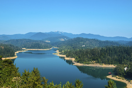 Mountain landscape, Lokvarsko jezero, Gorski kotar, Croatiaの写真素材