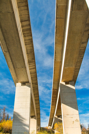 Concrete highway viaduct in Gorski kotar, Croatia