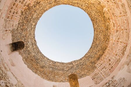 Croatia, old town of Split,  interior of palace of Roman Emperor Diocletianの写真素材