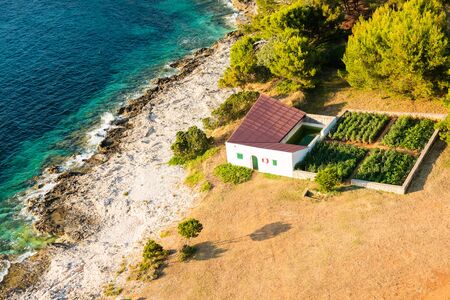 Beautiful landscape on the island of Dugi Otok archipelago in Croatia, Adriatic sea in summer