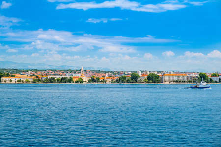 Croatia, city of Zadar, panoramic view frome the seaside. Zadar is famous tourist destination at Adriatic sea coast.の写真素材