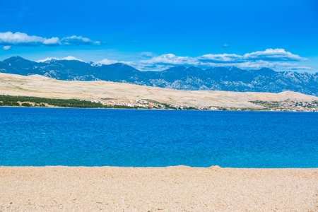 Croatia, beautiful sand Zrce beach on Pag islandの写真素材
