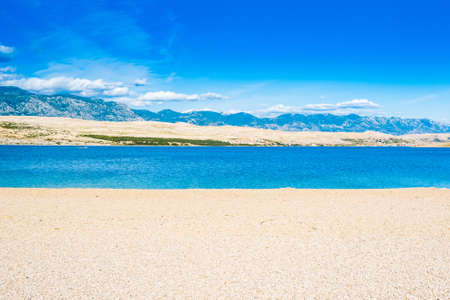 Croatia, beautiful sand Zrce beach on Pag islandの写真素材