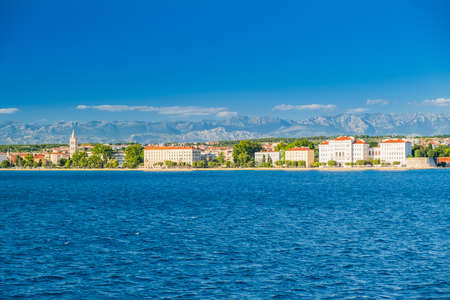 Croatia, city of Zadar, cityscape frome the seaside. Zadar is famous tourist destination at Adriatic sea coast.の写真素材