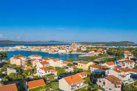 Coastal town of Betina on Murter island in Dalmatia, Croatia. Adriatic seascape.のeditorial素材