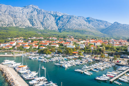 Panoramic view of the old town of Budva, Montenegro