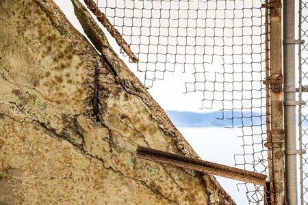 Rusty wire fence