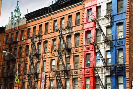 Colorful apartments in New Yorkのeditorial素材