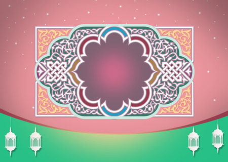 Ramadan Kareem, Islamic Greeting Cardの写真素材