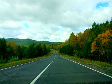 mountains hidden in the clouds in the valleyの写真素材