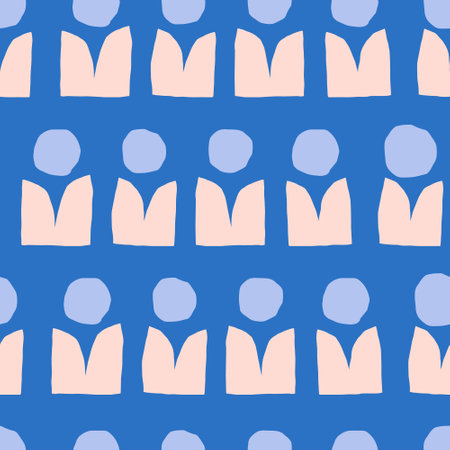 Seamless pattern with abstract shapes. vector illustration.のイラスト素材