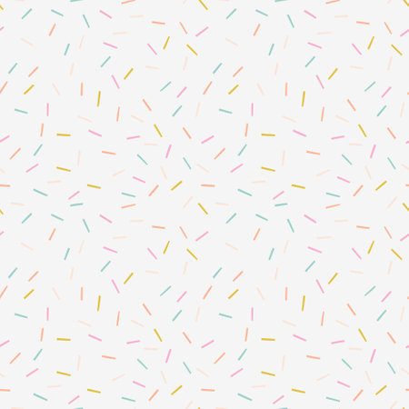 Seamless pattern with hand drawn colored sprinkles. Vector illustration.のイラスト素材