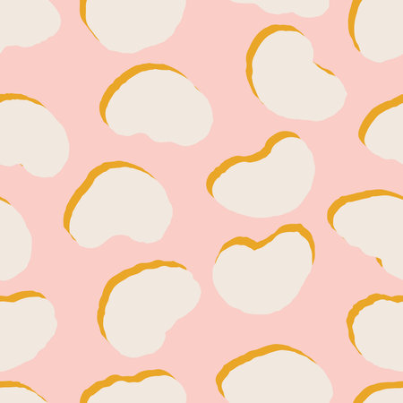 Seamless pattern with hearts. Vector illustration. Pink background.