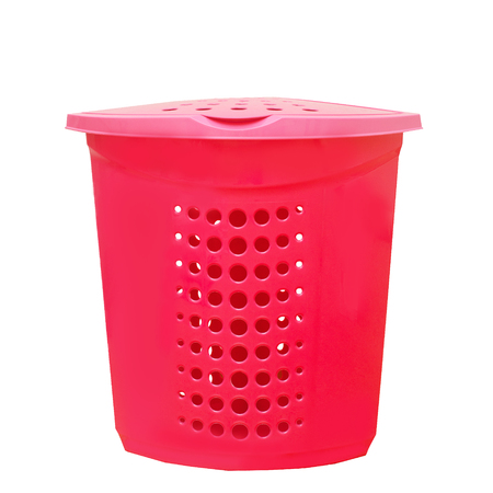 raspberry plastic basket for washingの写真素材