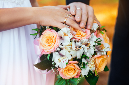 Wedding rings , creating a new family, wedding concept



の写真素材