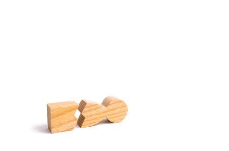 Could not stand our nerves and our health. Threat of life. Injury and death. Never give up. Motivation. A wooden figure of a man is broken. The concept of psychological stress and pressure.の写真素材