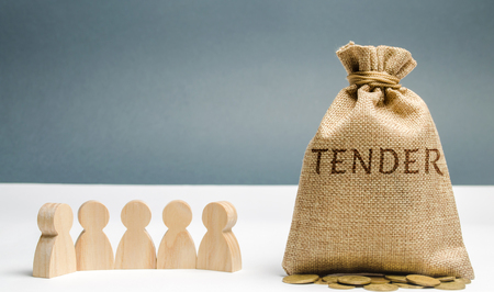 Receiving an order on a competitive basis. Participation in the tender. Transparent procurement process. Anti-corruption tool. Optimize savings and increase the efficiency of consumption of funds.の写真素材