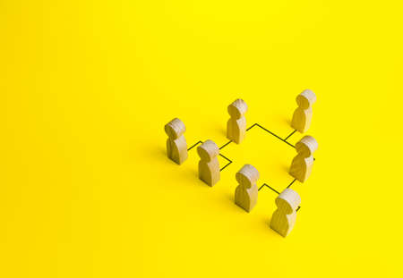 A hierarchical system within a company. The classic conformism system of the leader-subordinate. Effective organization of business and public organizations and institutions. Expansion and recruitmentの写真素材