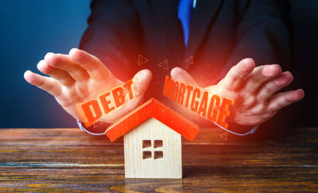 Man rejects a house with debts and problems. Inability to sell housing. Real estate lined with debts...