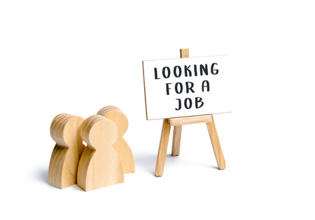 Accepts the job and join the team. Finding a better place. Search and recruitment of new employees for work. Hire staff. Employment Agency. Recruiting, staffing. Change of workplace.の写真素材