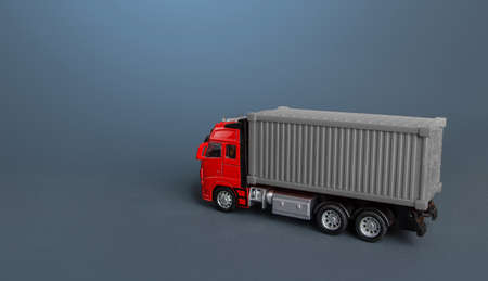 Freight truck. transport business. logistics. Express delivery, shipping.