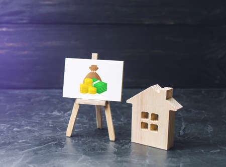 house and income. property value. Home purchase, investment in real estate. property appraisal....