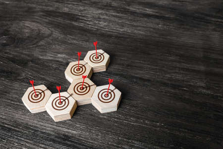 Hit all targets and fulfill all conditions. Achievement of each set goal. Completing tasks....