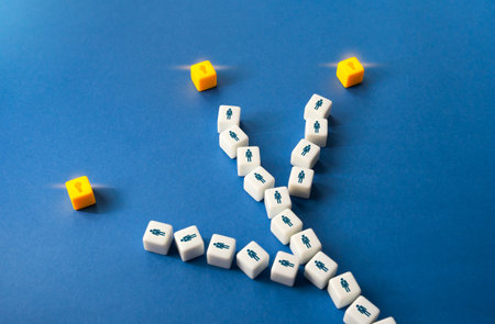 Reach for ideas. Collection of technologies and inventions. Development, research. Reach specific conclusions. Collect information and intelligenceの写真素材