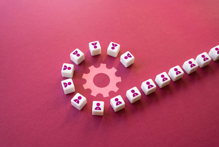 People gather around the project. Collaboration, recruitment of new team members. join effort. joint...