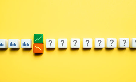 Market rise or fall. long or short. Forecast of analysts, trading on the stock exchange. Monitoring ups and downs of the market. Making decisions on whether to buy or sell stocks. Analysis of trends.の写真素材